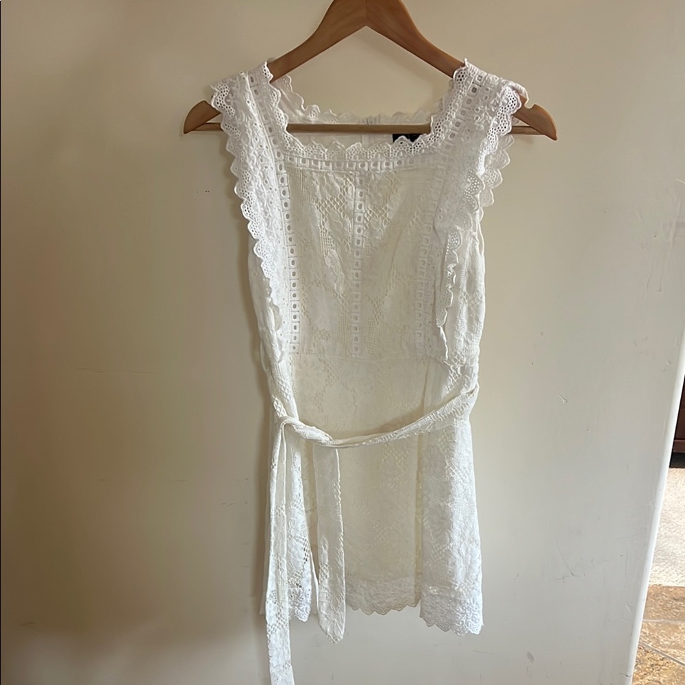 Chic White Lace Mini Dress